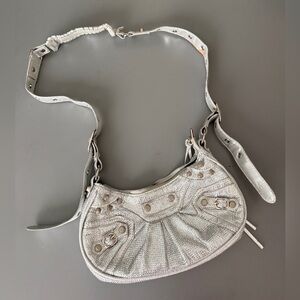 Silver Rhinestone Women's Shoulder Bag